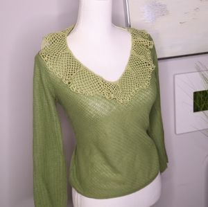Anthropologie MOTH Lightweight Pullover Green Sweater - Size Small